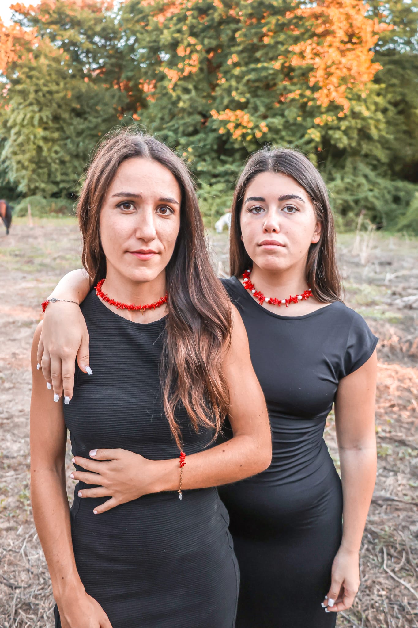 Collier - Adalina x Corail Bambou & Perles de Culture