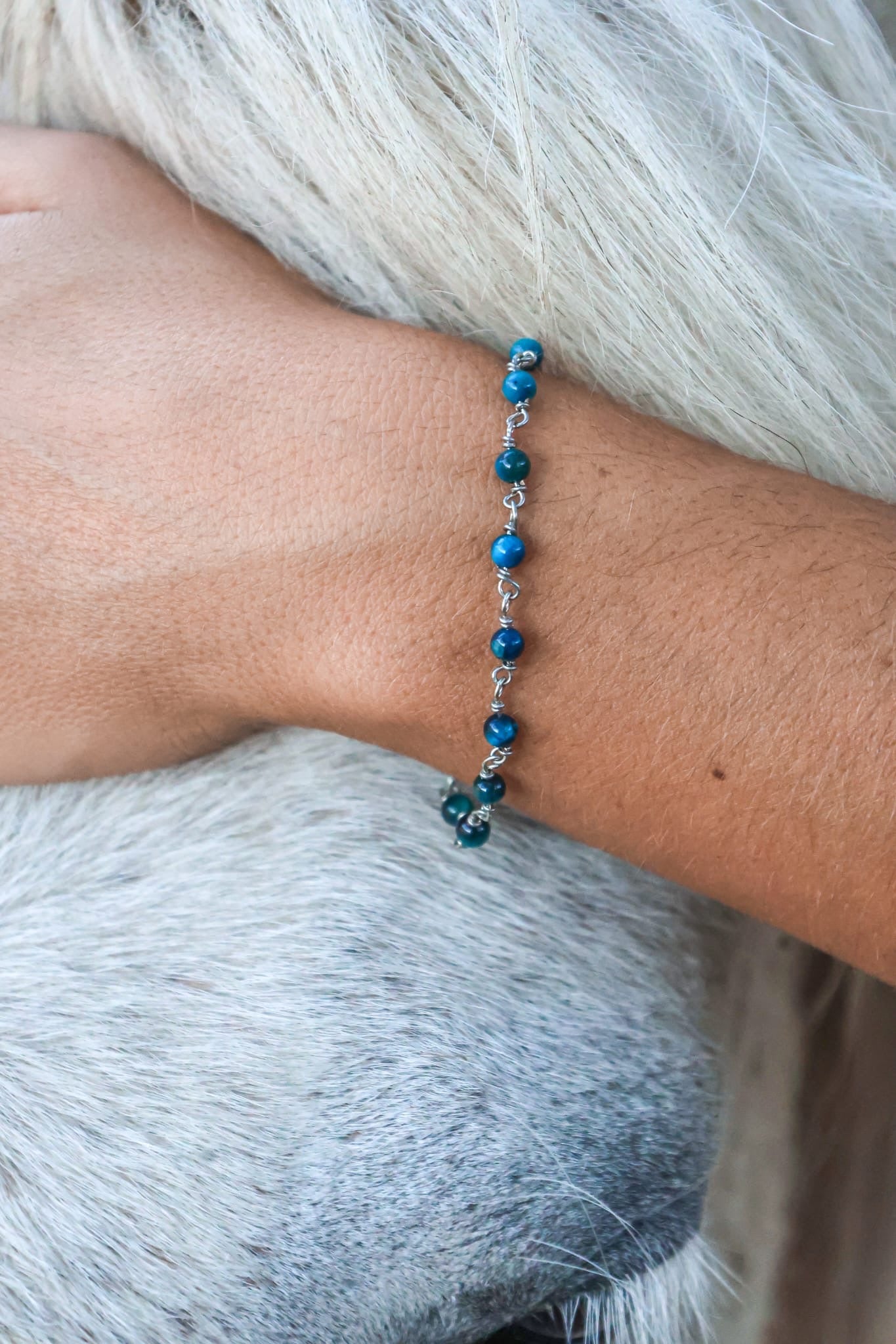 Bracelet - Santina x Œil de Tigre Bleu