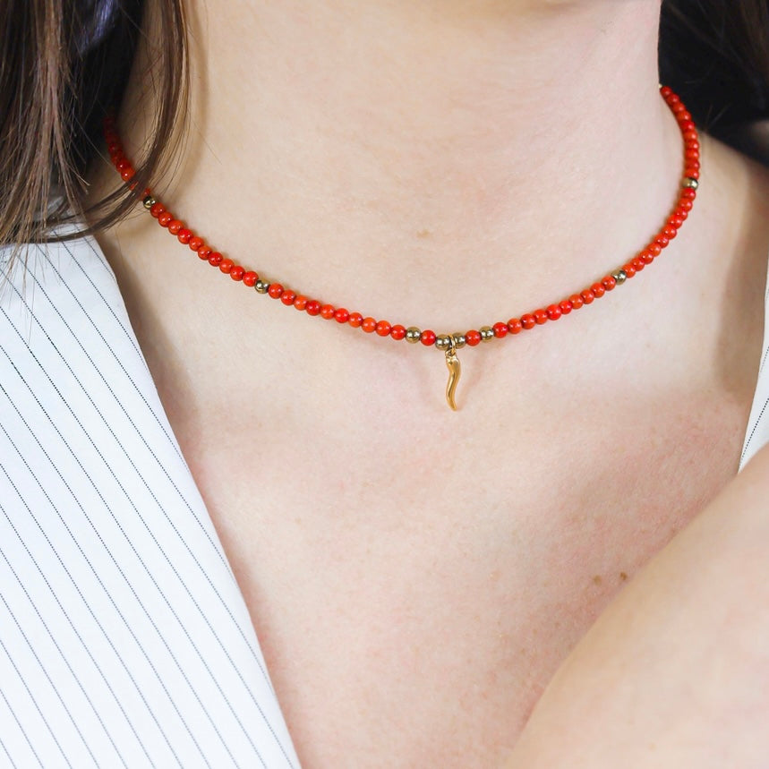 Collier - Alizia x Corail bambou