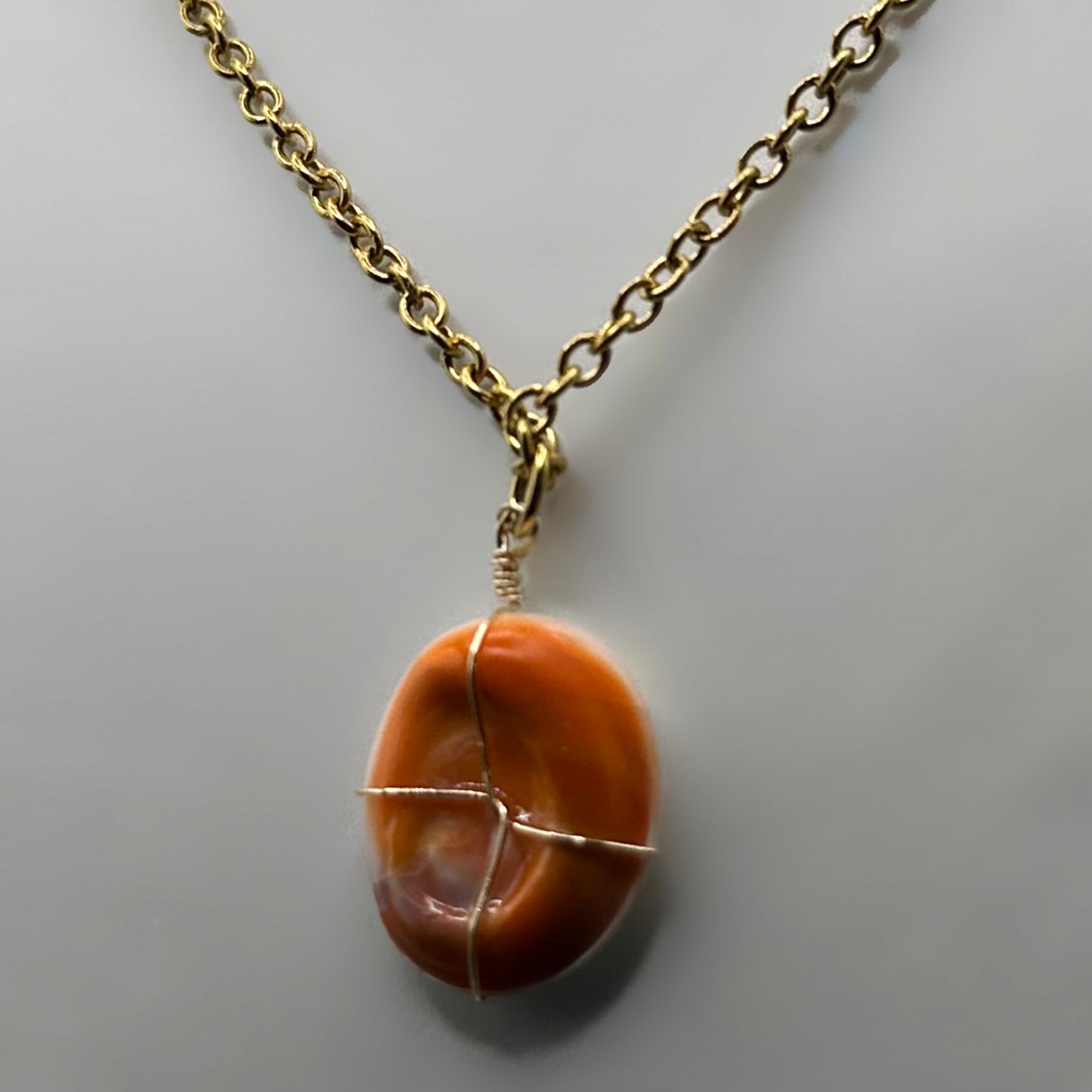 Collier - Santa Lucia x Œil de Sainte Lucie & Croix en Corail Bambou