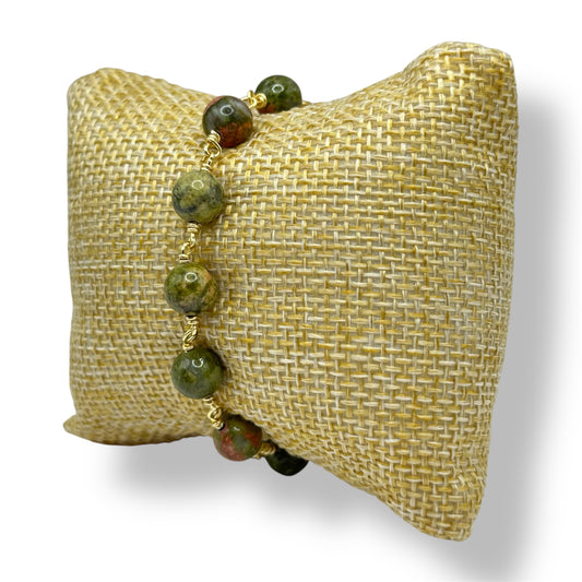 Bracelet - Vittoria x Unakite d’Afrique du Sud