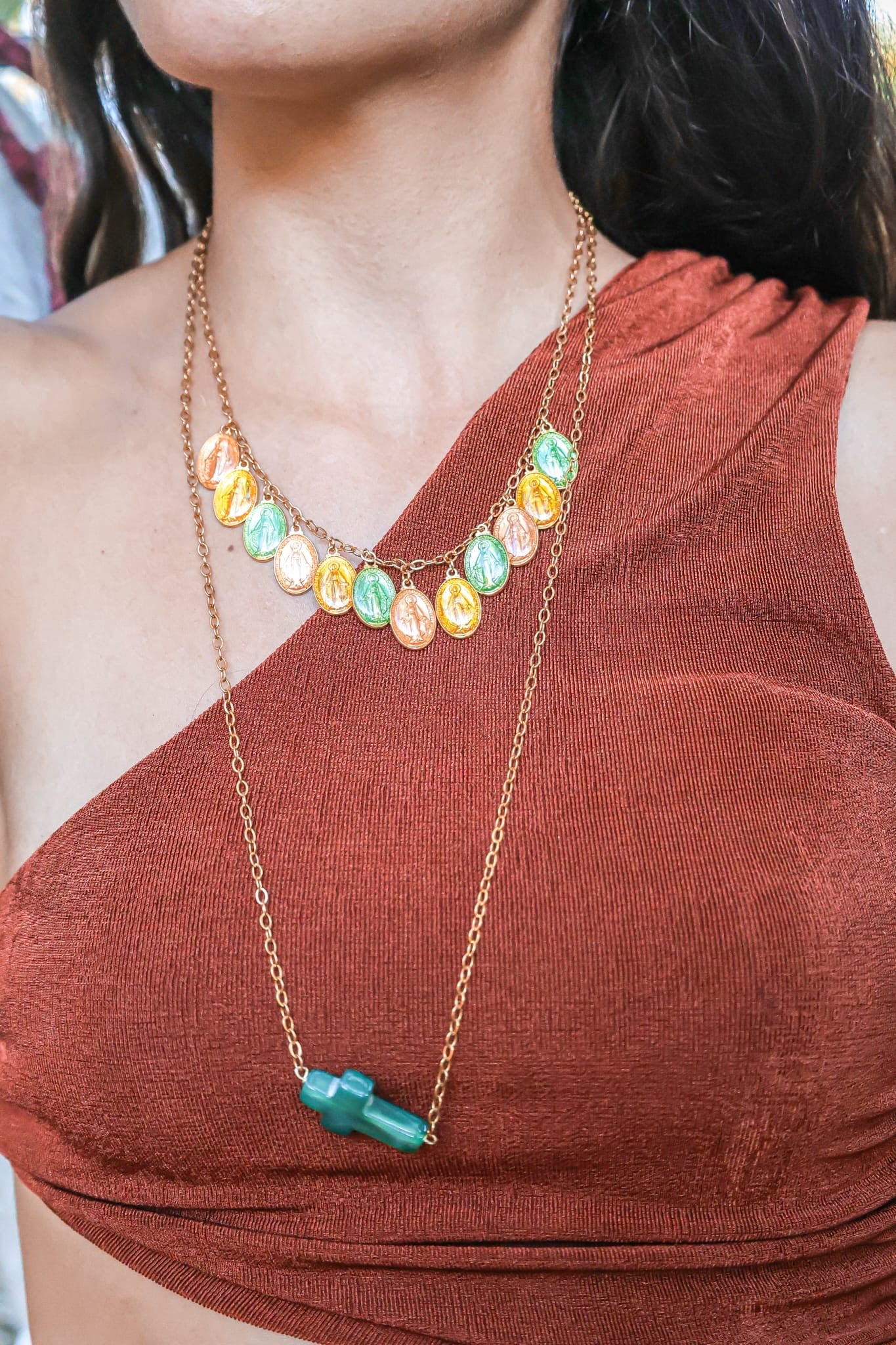 Collier Sautoir - Maddalena x Onyx vert