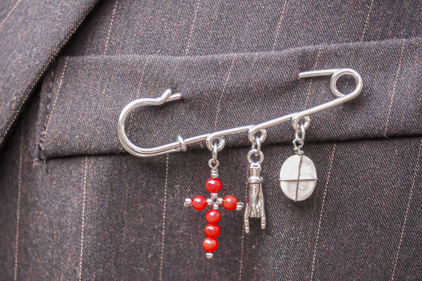 Broche - Paolina x Œil de Sainte-Lucie & Corail Bambou
