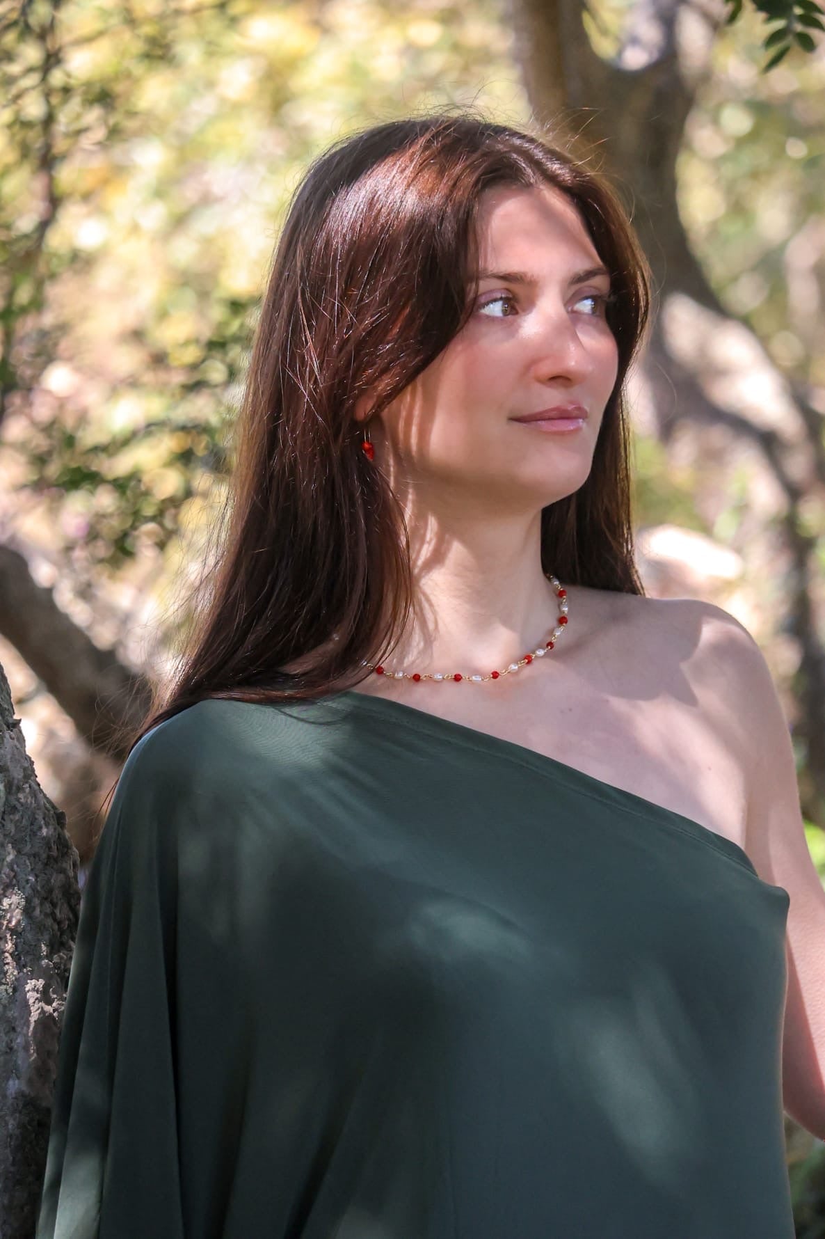 Collier - Bianca x Corail Bambou & Perles de Culture