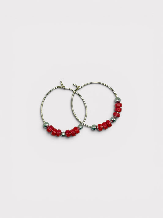 Boucles d’oreilles - Vannina x Corail Bambou