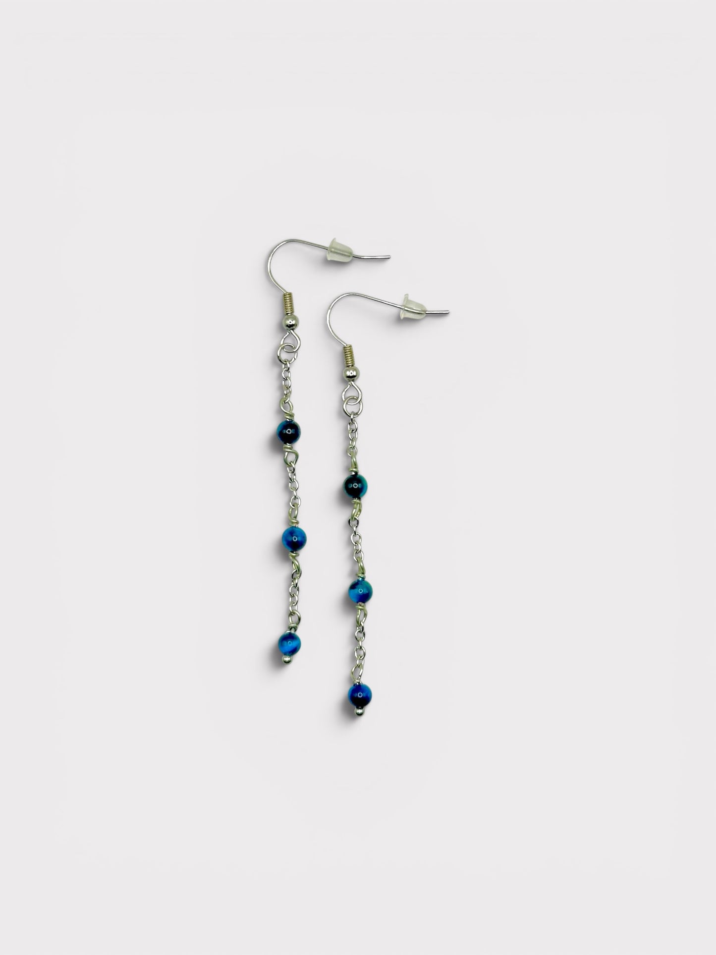 Boucles d’oreilles - Letizia x Œil de Tigre Bleu