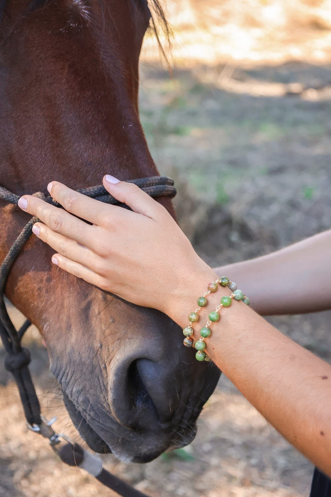 Bracelet - Vittoria x Unakite d’Afrique du Sud