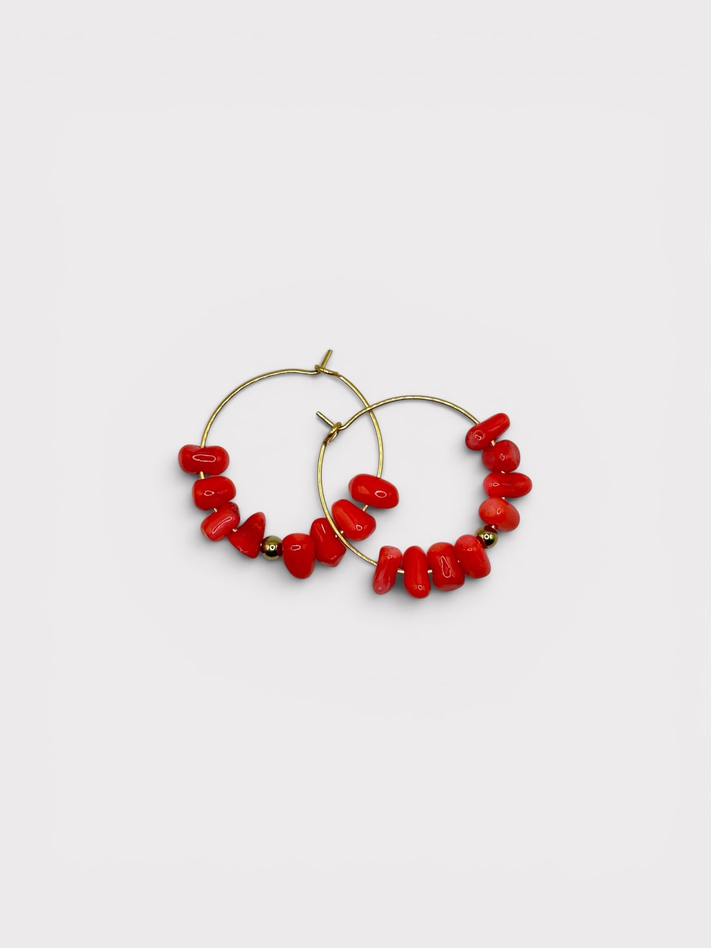 Boucles d’oreilles - Vannina x Corail Bambou