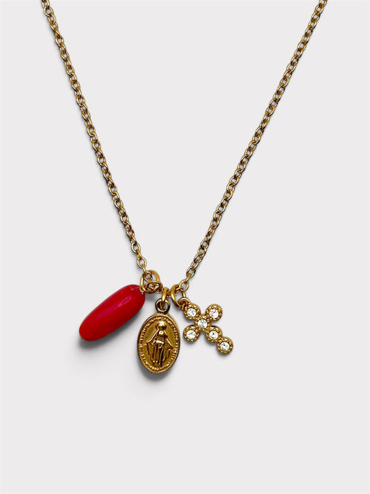 Collier - Laurina x Corail Bambou