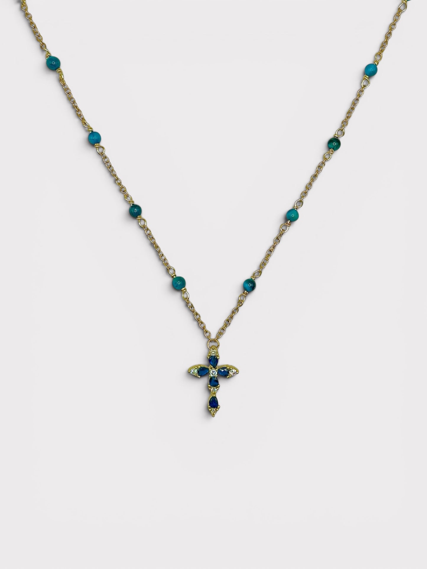 Collier - Alba x Œil de Tigre Bleu