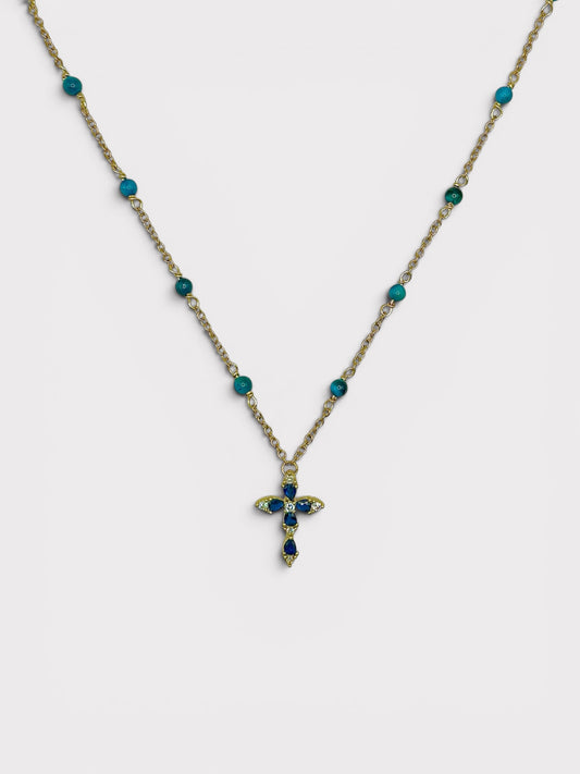 Collier - Alba x Œil de Tigre Bleu