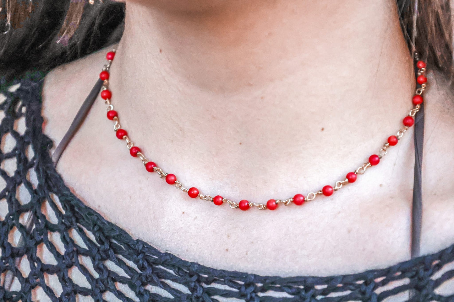 Collier - Santina x Corail Bambou