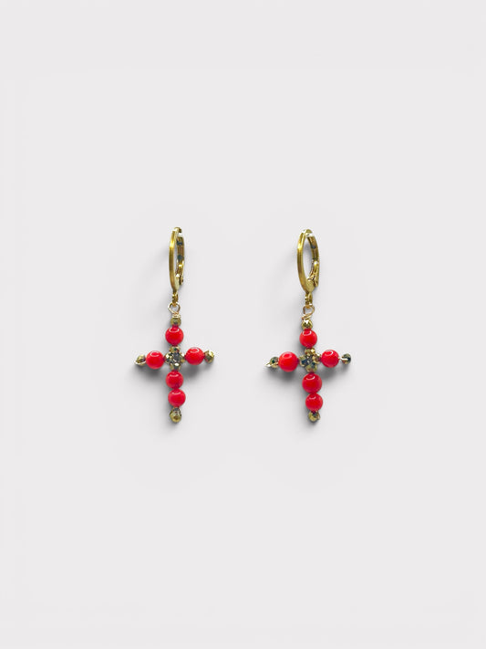Boucles d’oreilles - Santa x Corail Bambou