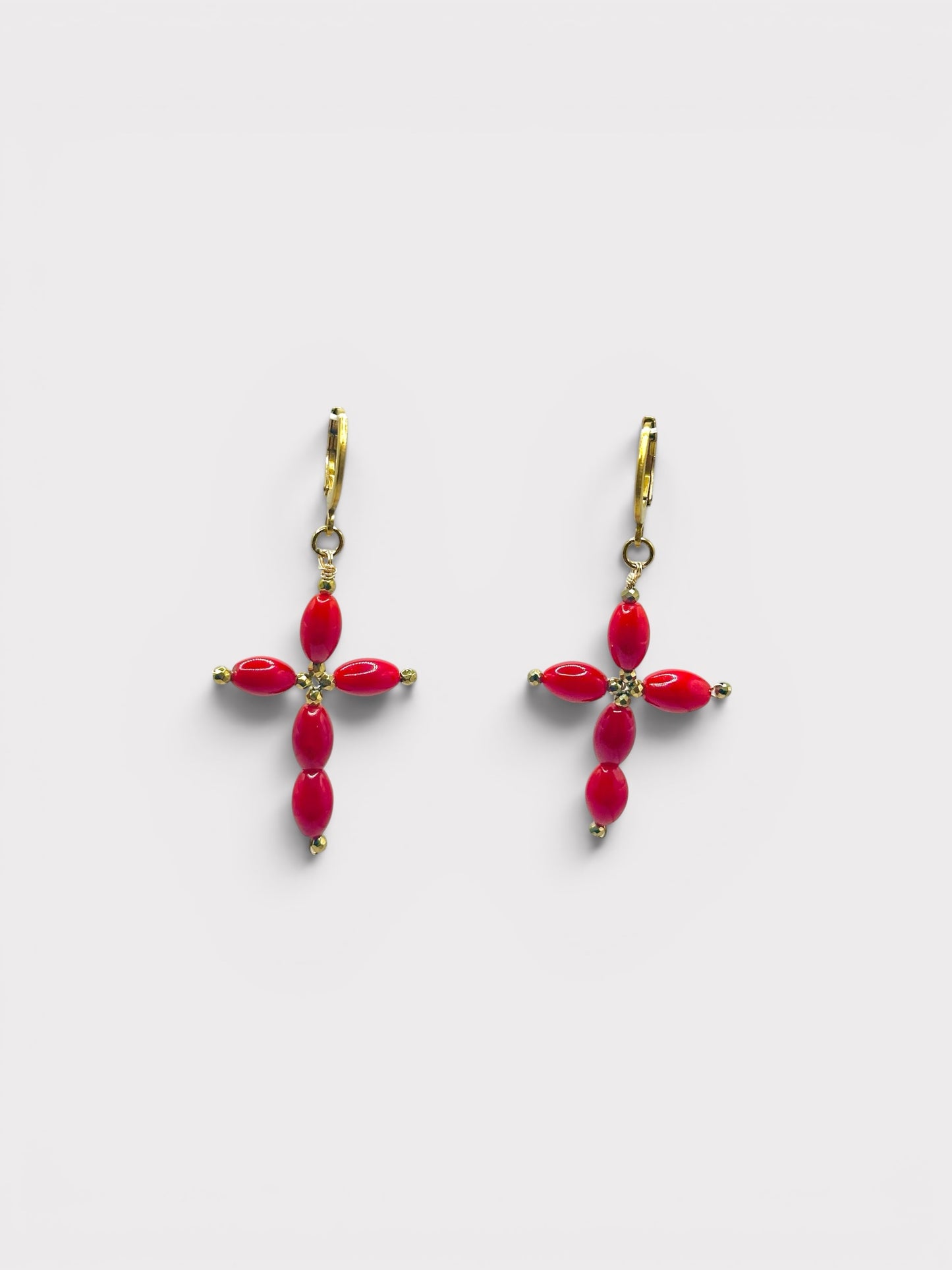 Boucles d’oreilles - Santa x Corail Bambou