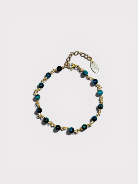 Bracelet - Santina x Œil de Tigre Bleu