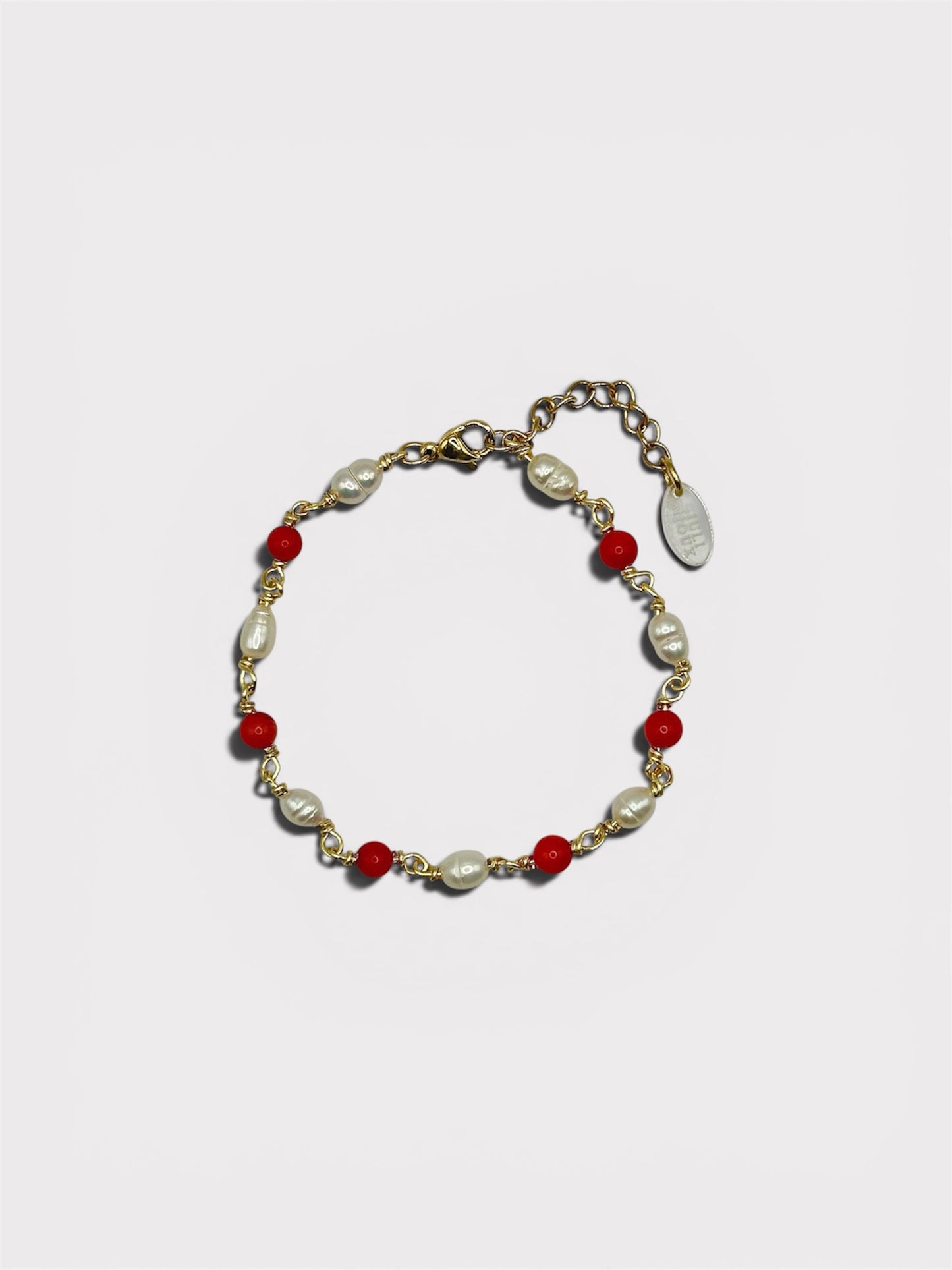 Bracelet - Bianca x Corail Bambou & Perles de Culture