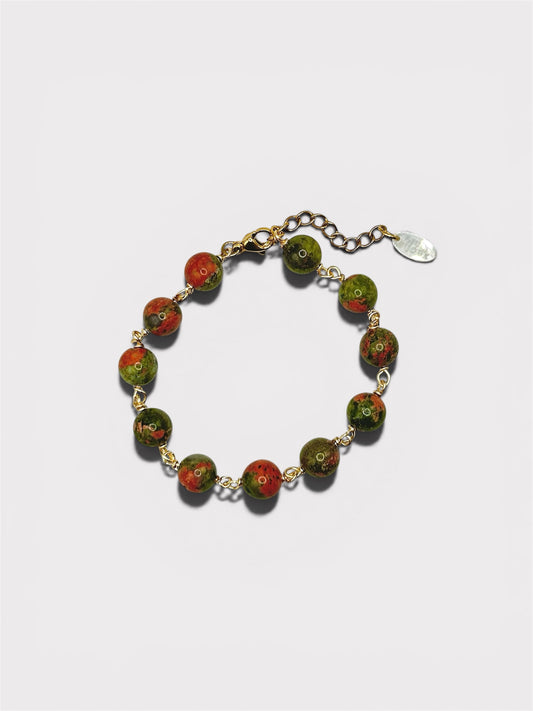 Bracelet - Vittoria x Unakite d’Afrique du Sud