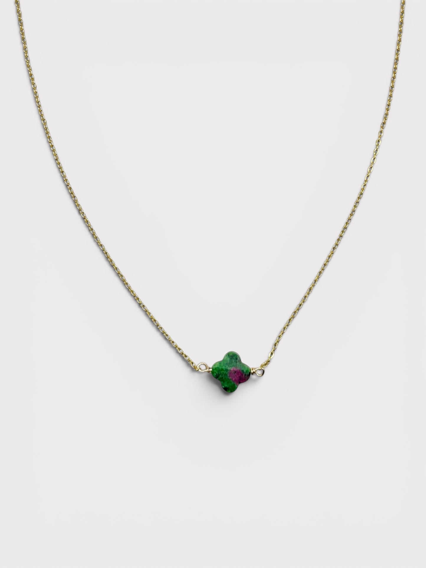 Collier - Allegria x Trèfle Rubis Zoïsite
