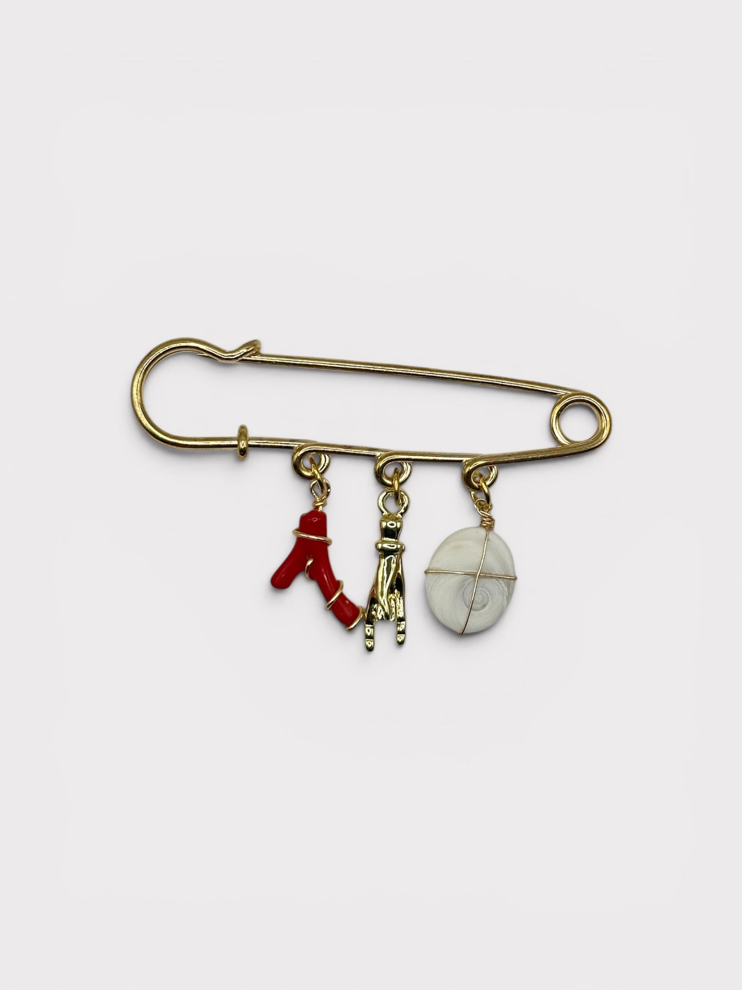 Broche - Paolina × Œil de Sainte-Lucie & Corail Bambou