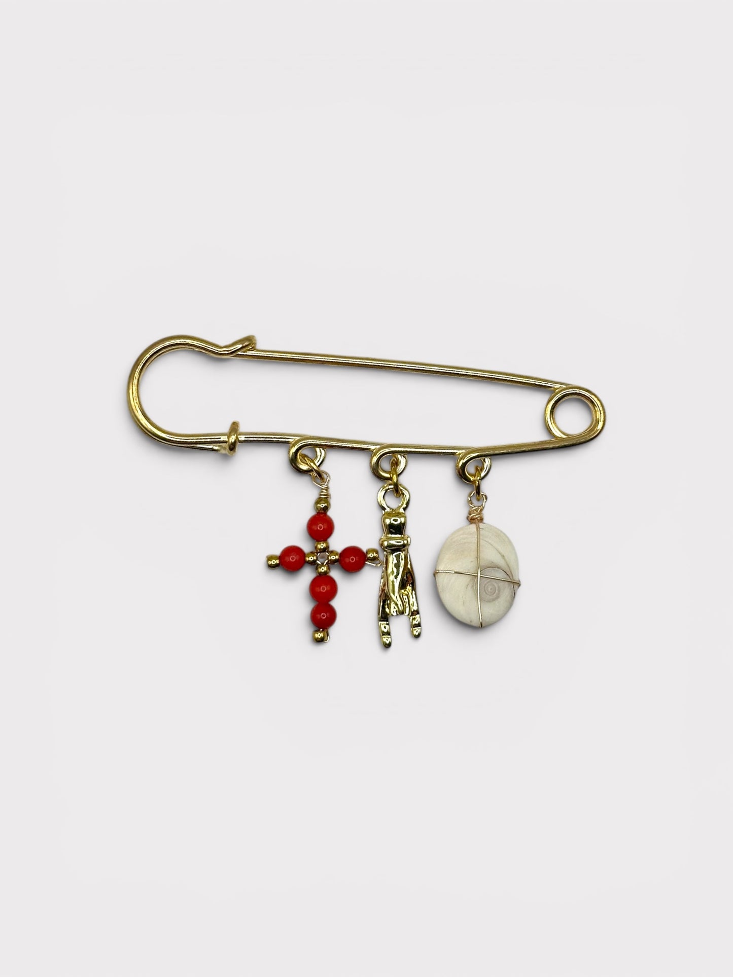 Broche - Paolina x Œil de Sainte-Lucie & Corail Bambou