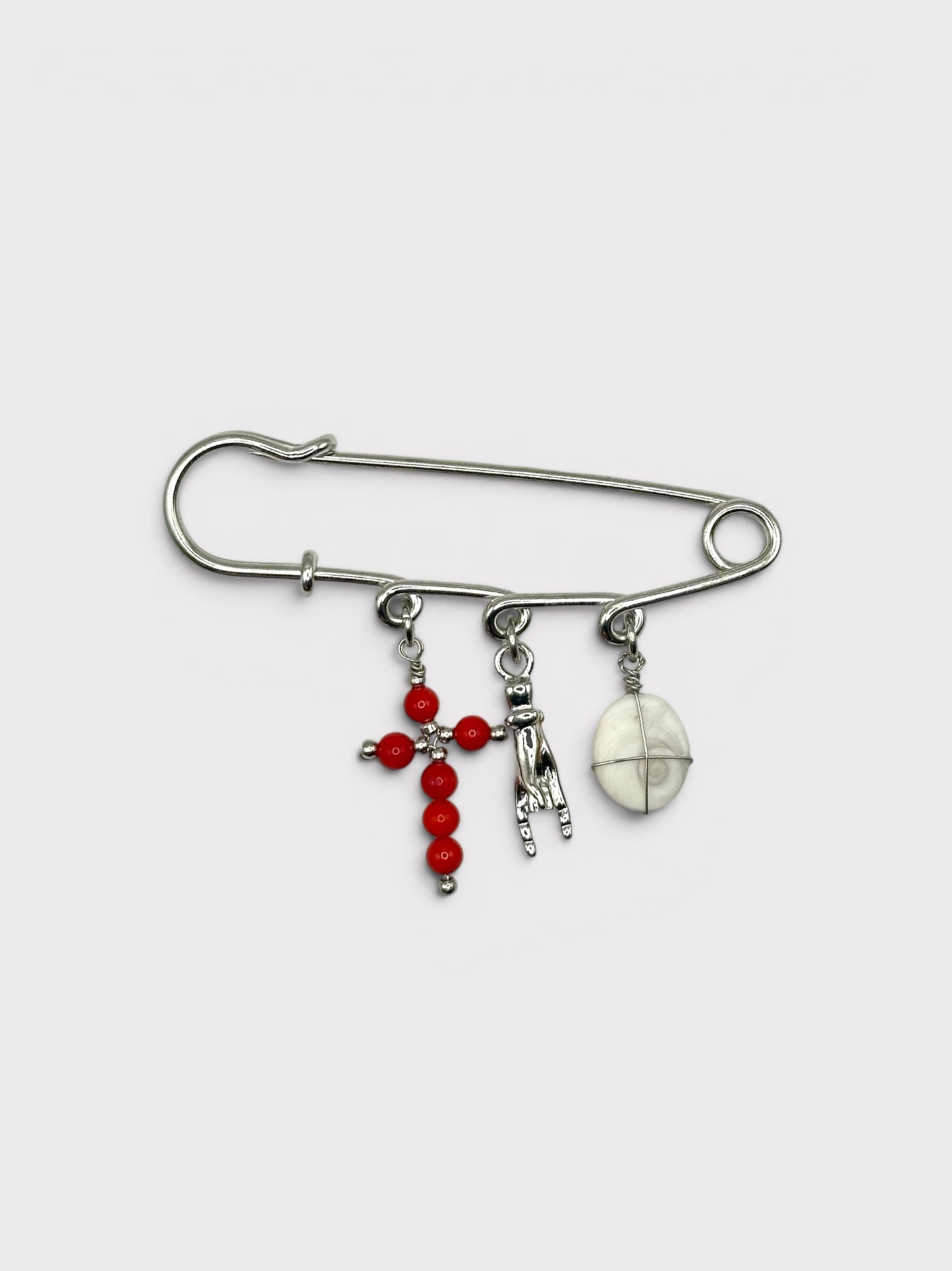 Broche - Paolina x Œil de Sainte-Lucie & Corail Bambou