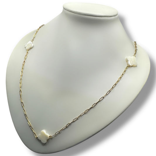 Collier Sautoir - Lavinia x Trèfles Nacré