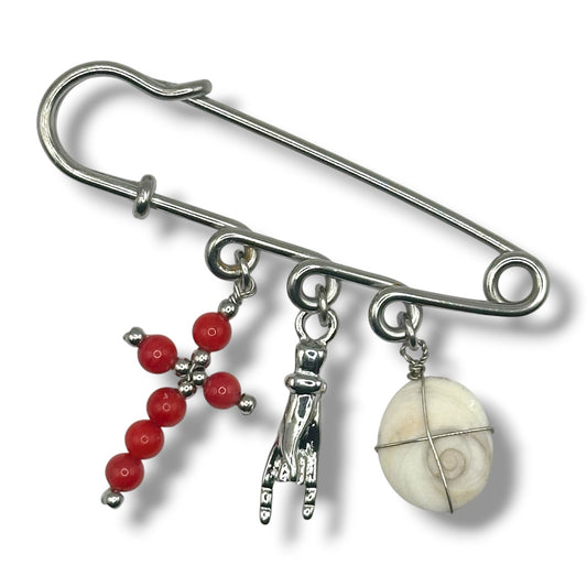 Broche - Paolina x Œil de Sainte-Lucie & Corail Bambou