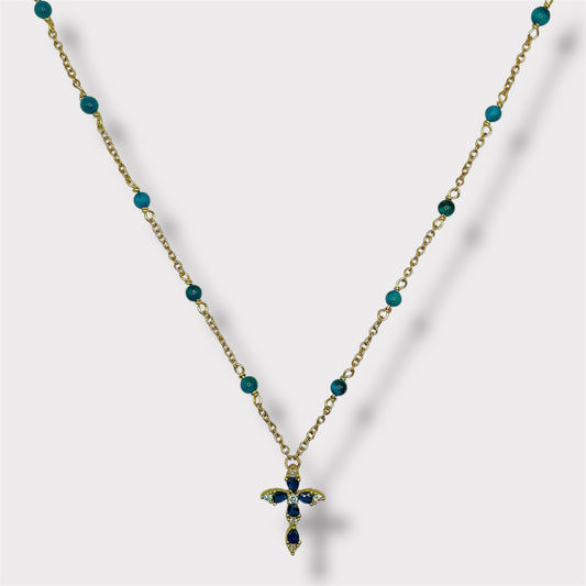 Collier - Alba x Œil de Tigre Bleu