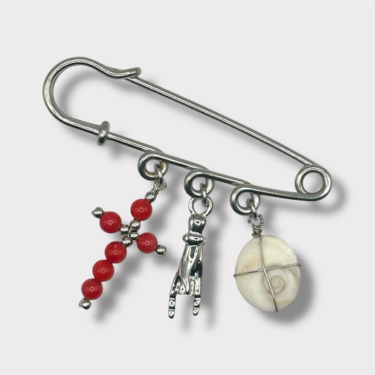 Broche - Paolina x Œil de Sainte-Lucie & Corail Bambou