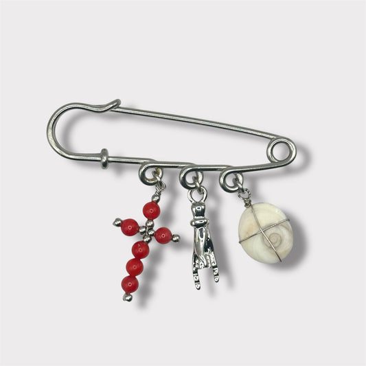 Broche - Paolina x Œil de Sainte-Lucie & Corail Bambou