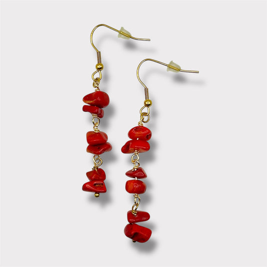 Boucles d’oreilles - Valeria x Corail bambou